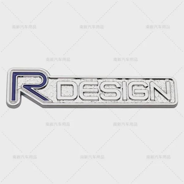 3D Metal Rdesign R Design Front Grill Car Badge Sticker Emblem Decal Decoration For XC40 XC60 XC90 V90 S90 S60 V60 V40 C70