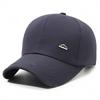 Горячая Распродажа Мужская однотонная кепка для отдыха на природе Модная рыболовная бейсбольная кепка для отдыха на вершине горы с металлическим лейблом для повседневной носки