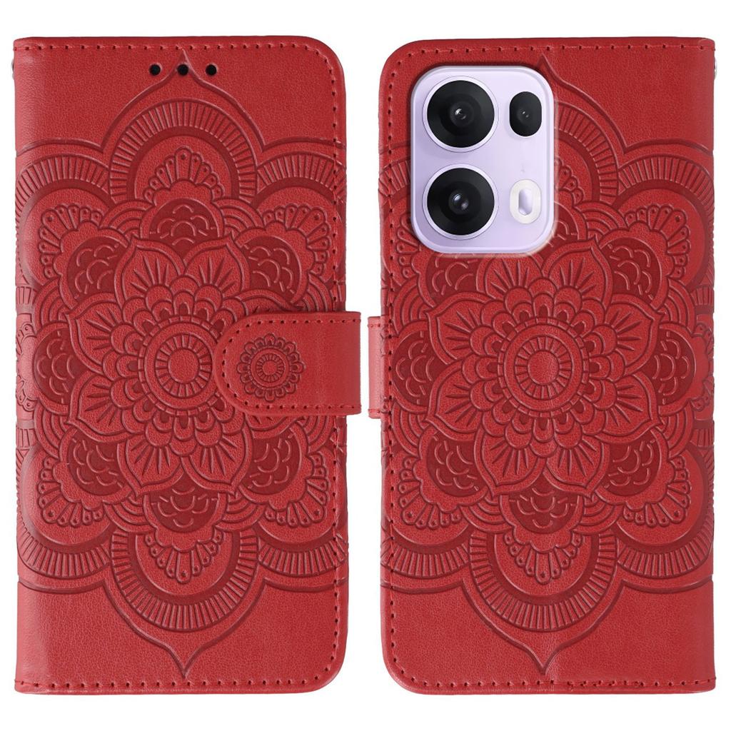 For Oppo Reno13 Pro 5G Case PU Leather Mandala Imprinted Design Wallet Phone Cover