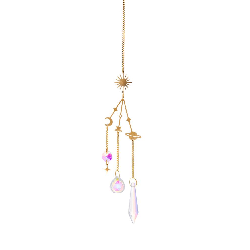 Galaxy Crystal Suncatcher Wind Chime - Rainbow Light Pendant Decoration