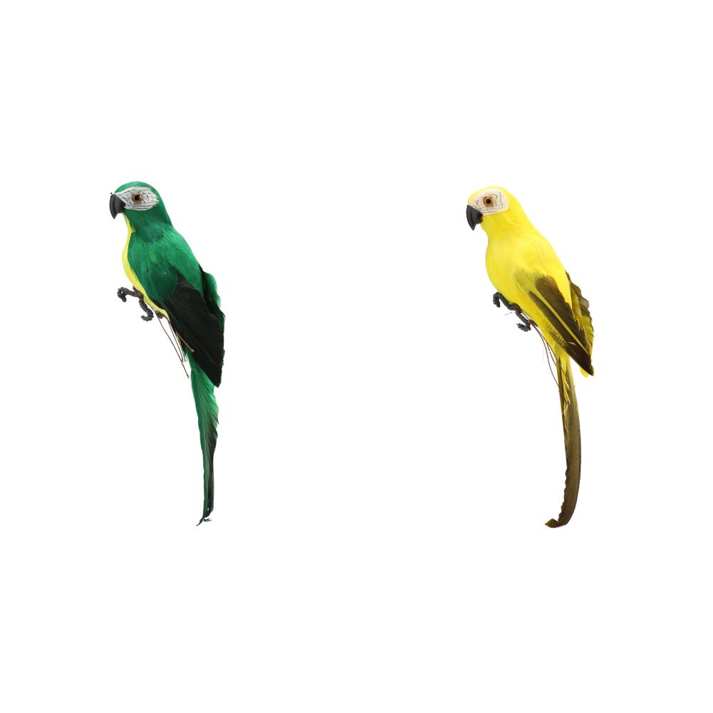 Искусственная имитация пены птица попугай перо садовая птица реквизит декор (зеленый)