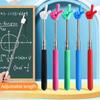 Stainless Finger Pointer Retractable Blackboard Pointer for Teacher Teaching Tool Handheld Reading Stick Stainless Pointer Stick