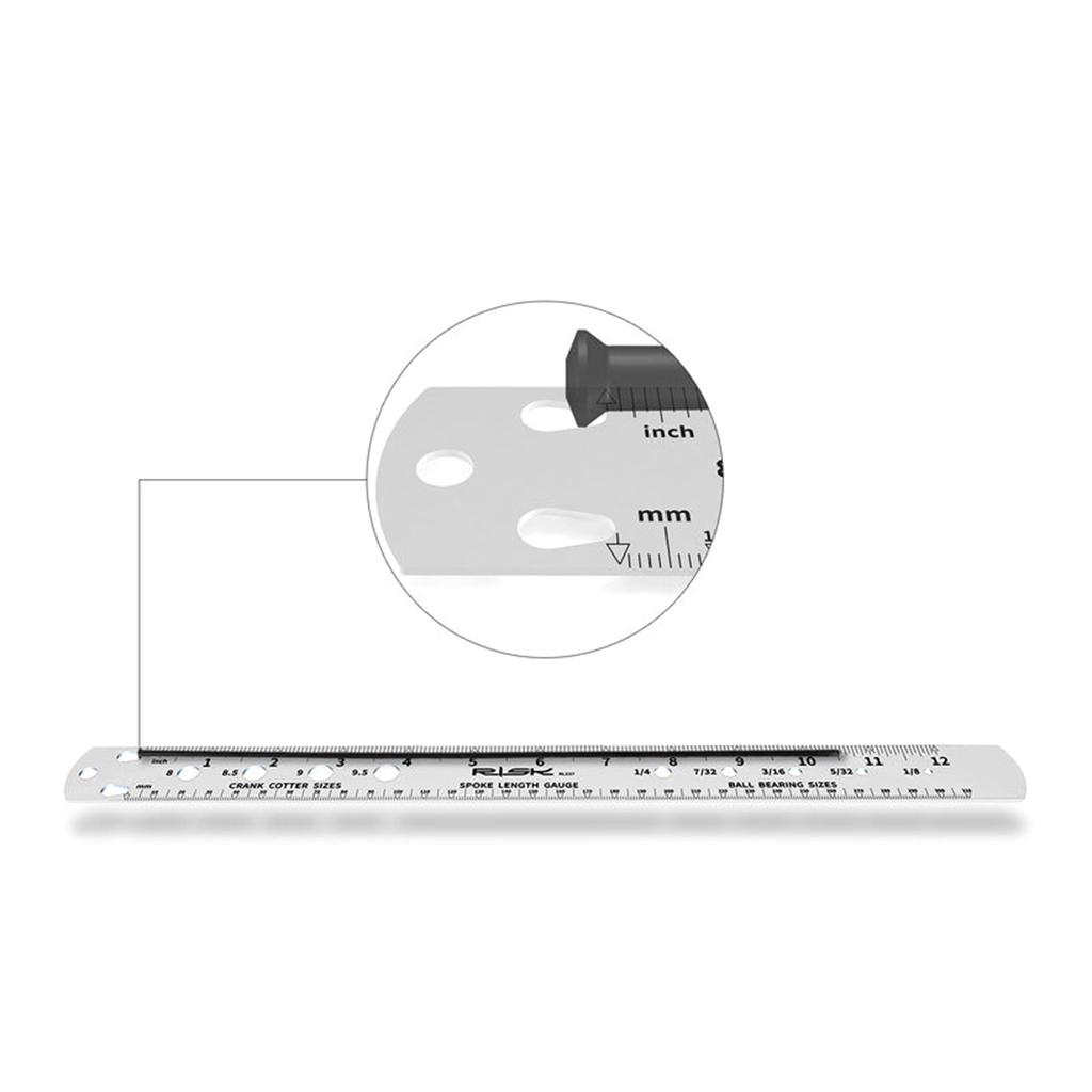 Compact Bicycle Spoke Tool Spoke Length Measuring Ruler Gauge Bike Hub Axle Positioning Measuring Tool Quality Steel