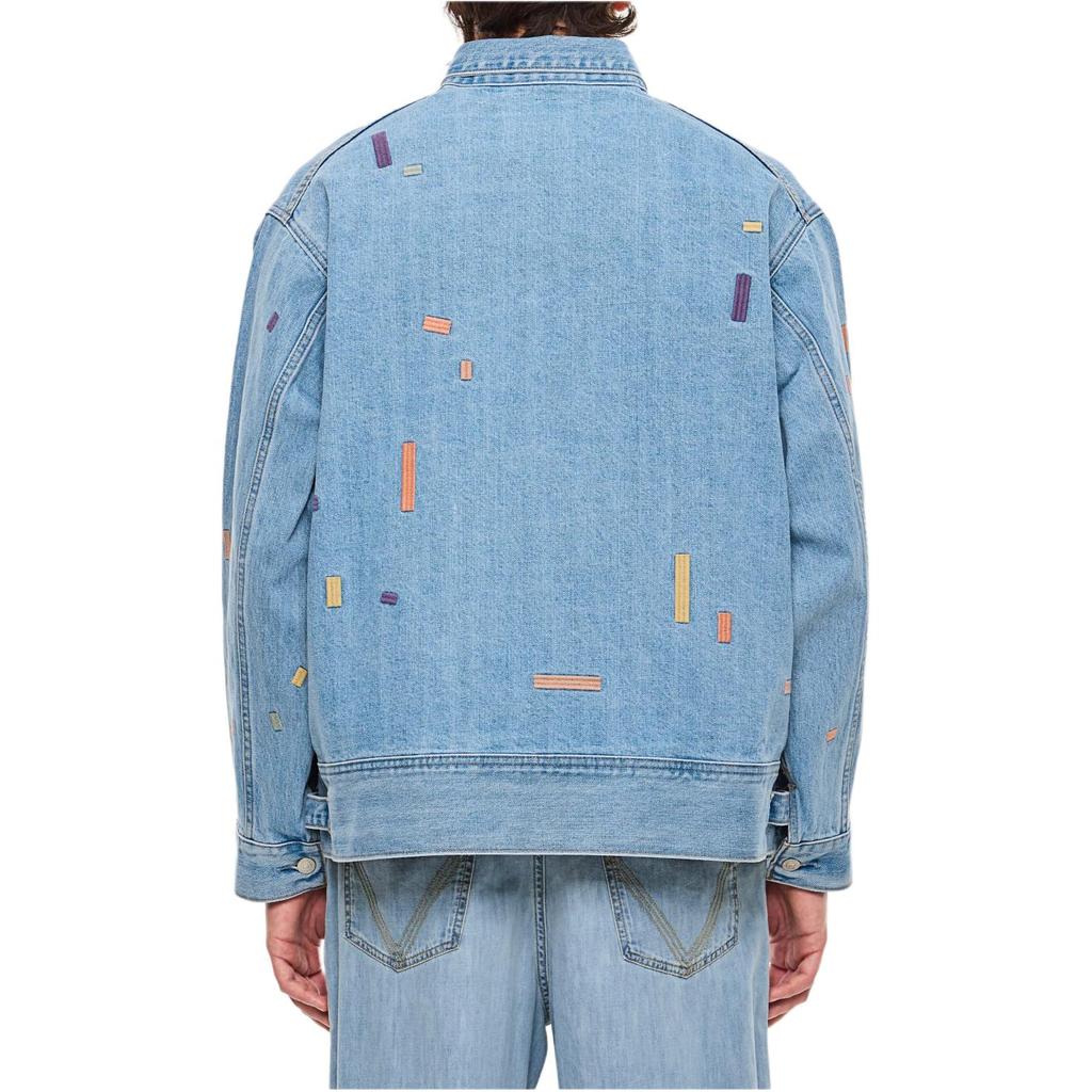 Levis Потертая винтажная куртка из денима с воротником, однобортная, с длинным рукавом, мужская куртка, светло-голубая A7150-0002