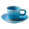 Marui Seito Shigaraki Ware Hechimon Coffee Cup & Saucer, Dew Grass Design, Approx. 160ml Capacity, Petite, Ceramic, Made In Japan, MR-3-3277