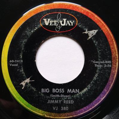 7-дюймовая пластинка ДЖИММИ РИД - Big Boss Man / I'm A Love You VJ380 Vee Jay Records 1960 США Блюз Б/У
