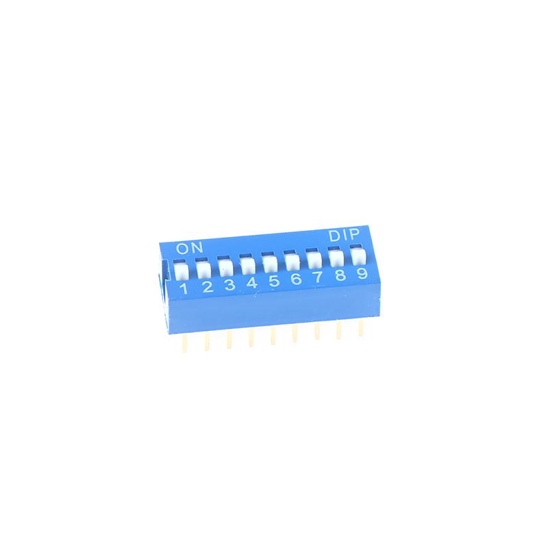 10Pcs Slide Type Switch Module 1 2 3 4 5 6 7 8 10Pin Dip Switch Kit 2.54Mm Toggle Switch Blue Snap Switches