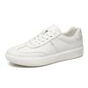 Весенняя новая обувь для мужчин Натуральная кожа Повседневная обувь Лаконичная белая обувь для скейтборда Уличная мода Кроссовки на шнуровке