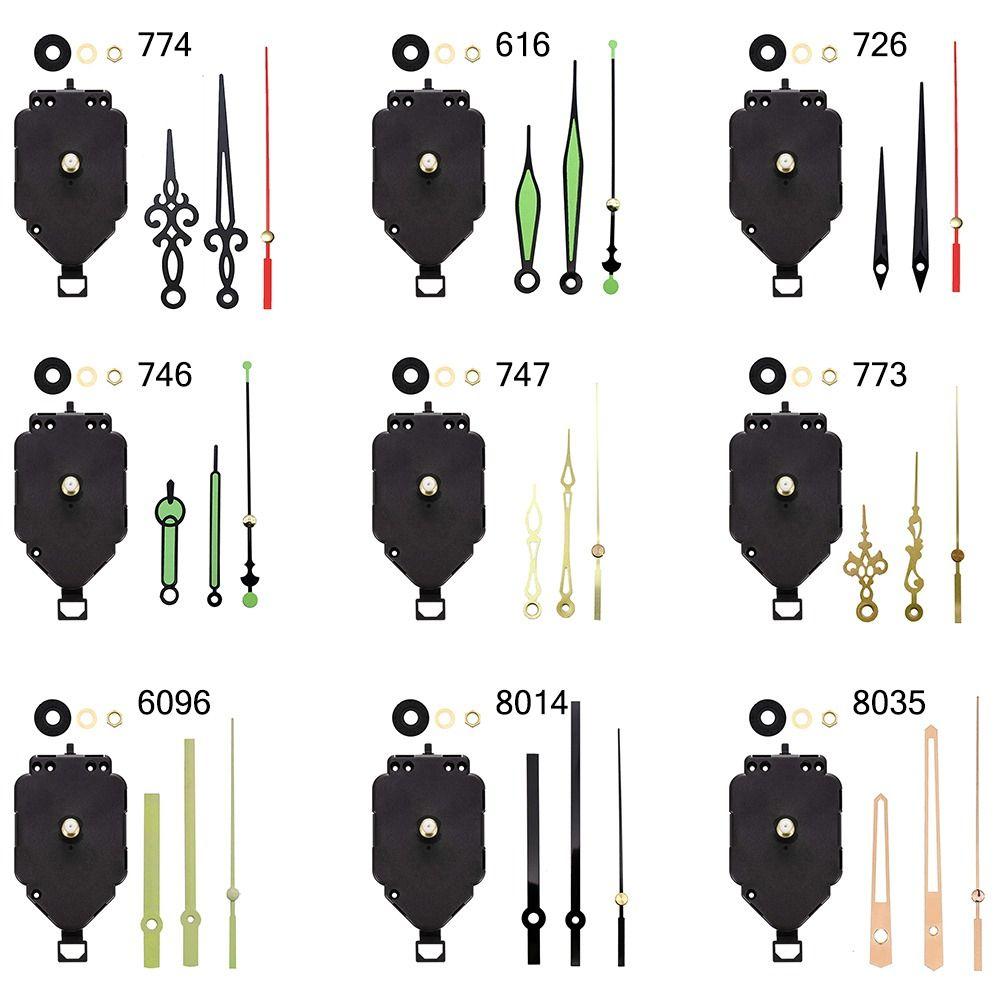 Черный маятниковый механизм часов с указателем часов/минут/секунд, детали настенных часов, комплект стрелок часов