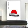 Современный крутой японский стиль, автомобиль, холст, картина, настенные художественные фотографии, постеры и принты, произведения искусства для гостиной, спальни, украшение дома, без рамки