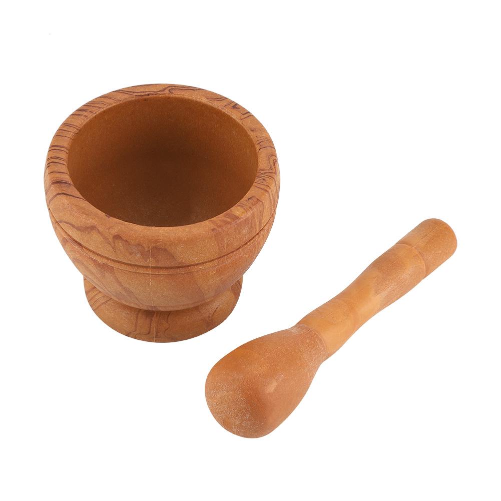 Manual Plastic Garlic Grinder Spices Herbs Mortar Pestle Set Grinding Bowl Kitchen Tool