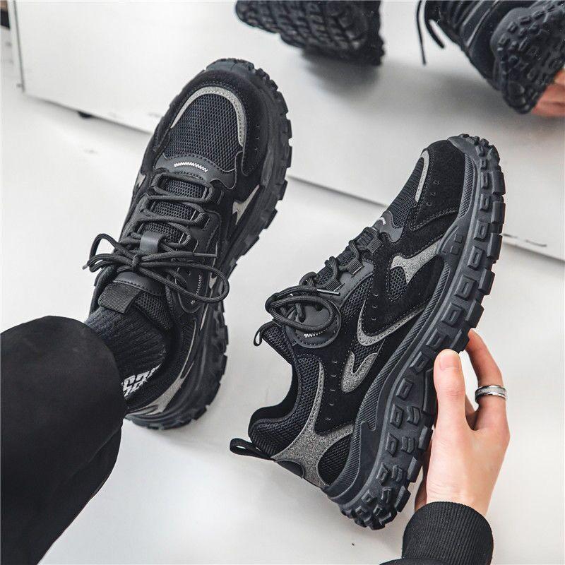 Men's Sneakers, Spring Thick-soled Running Shoes, Fashionable Thick-soled Casual Shoes for Men, Non-slip Wear-resistant Men Shoe