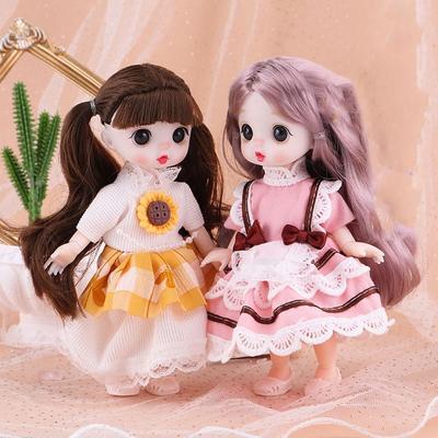 Мода Высококлассные Наряды Игрушки для Девочек Лучшие Подарки Высокое Качество Детская Одежда Сделай Сам 16~17см Кукла