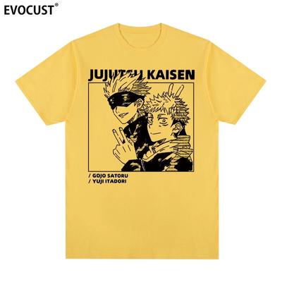 Jujutsu Kaisen Harajuku крутая повседневная футболка с героями мультфильмов аниме, хлопковая футболка унисекс, новая футболка, женские топы