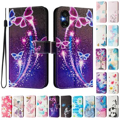 Роскошный кожаный чехол-книжка с рисунком бабочки фейерверка для Sony Xperia 5 IV / 10 IV, Xperia 1 V / 5 V / 10 V, Xperia 1 VI, 5 VI, 10 VI.