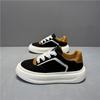 Кожаные осенние новые удобные низкие кеды на толстой подошве повседневные board shoes ms