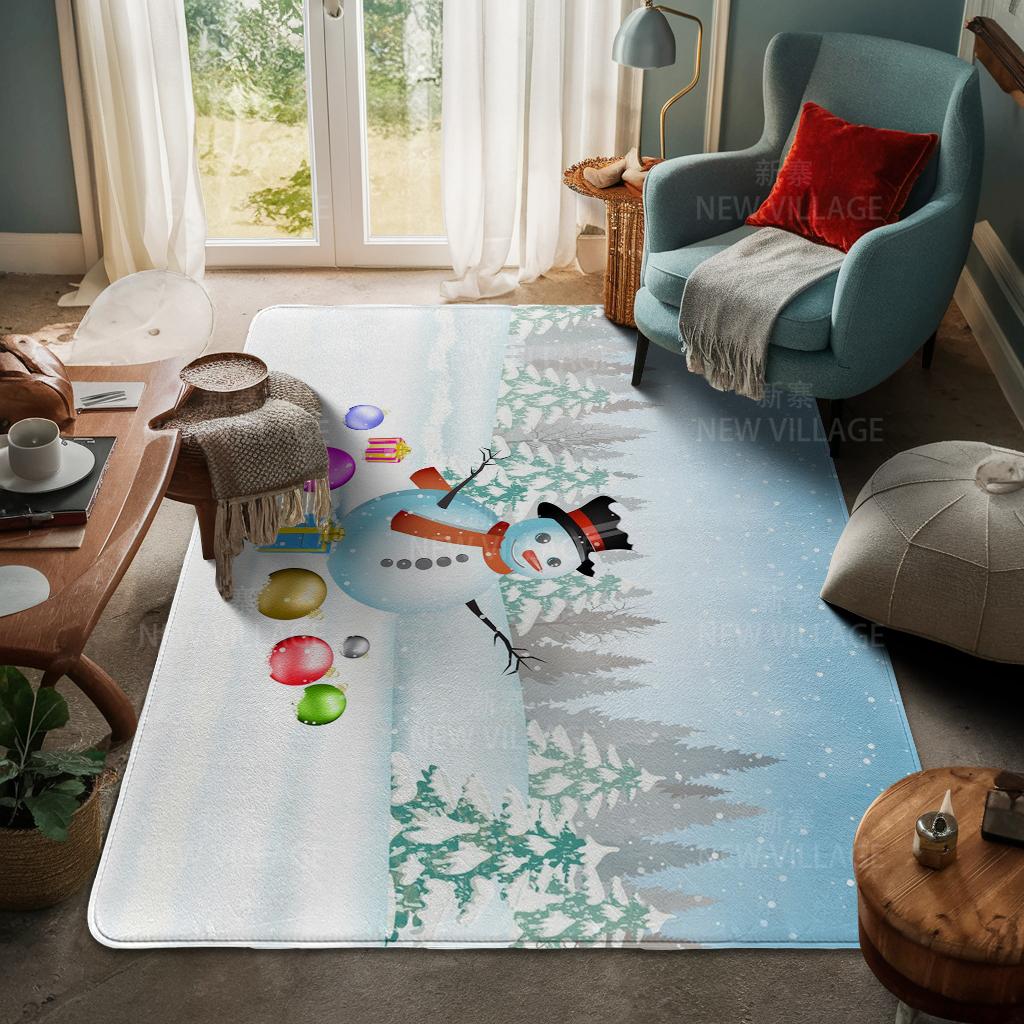 Ковер у входа в дом Домашний коврик у двери Гостиная Ванная Комната Ноги ванная комната Нескользящие коврики с водопоглощением для ванной Счастливого Рождества зима