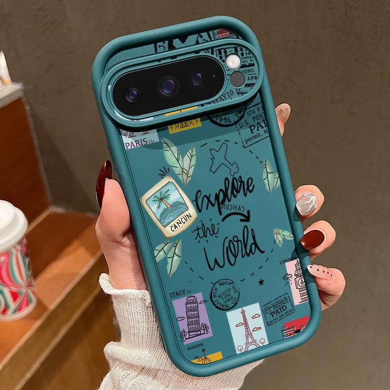 Чехол из ТПУ с рисунком карты путешествий для Google Pixel 10 8 7 Pro Pixel 9 Pro XL Противоударный Мягкий Силиконовый Чехол для Телефона для Google Pixel 8A