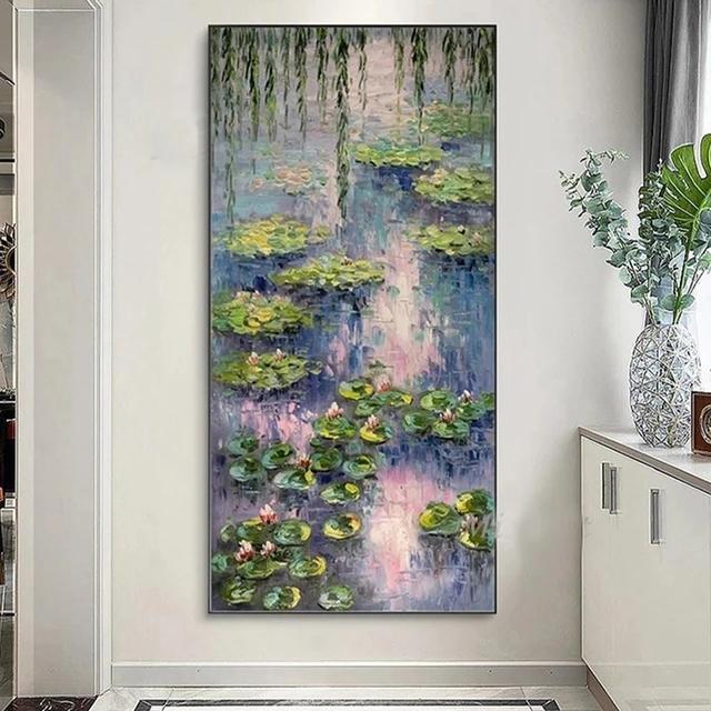 Большая алмазная живопись Моне, новинка 2023, водяные лилии, полная квадратная круглая алмазная мозаика, пруд, пейзаж, искусство для декора гостиной U61