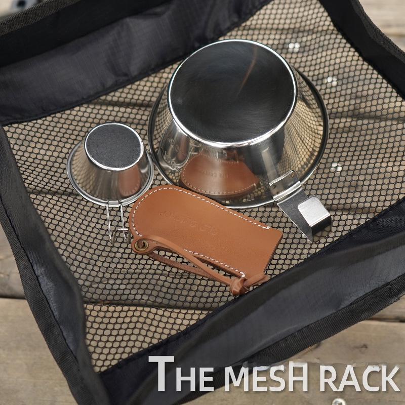 Outdoor Folding Table with Hanging Storage Net and Bag for Picnic Sorting