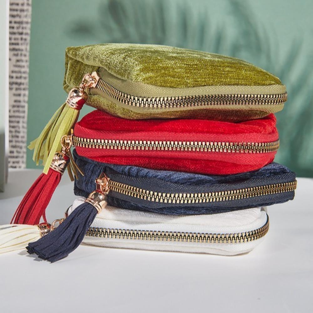 Ring Pendant Jewelry Storage Bag Jewelry Display Jewelry Organizer Tassel Zipper Jewelry Bag Gift