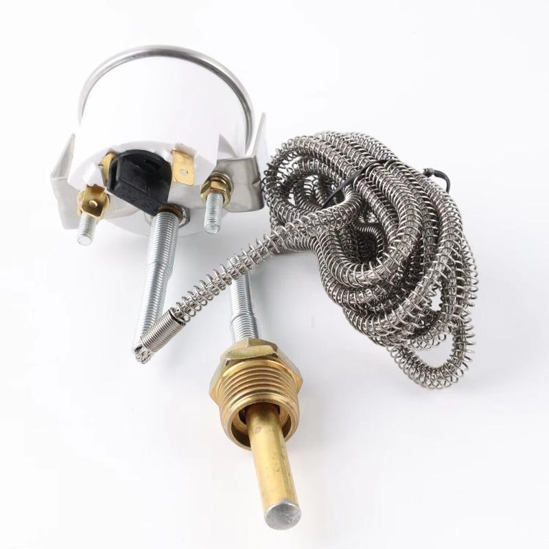 2" 52MM Mechanical 40-120℃/100-250℉ Water Temp Gauge 12V Water Temperature Gauge Car Meter with Sensor NPT 1/2