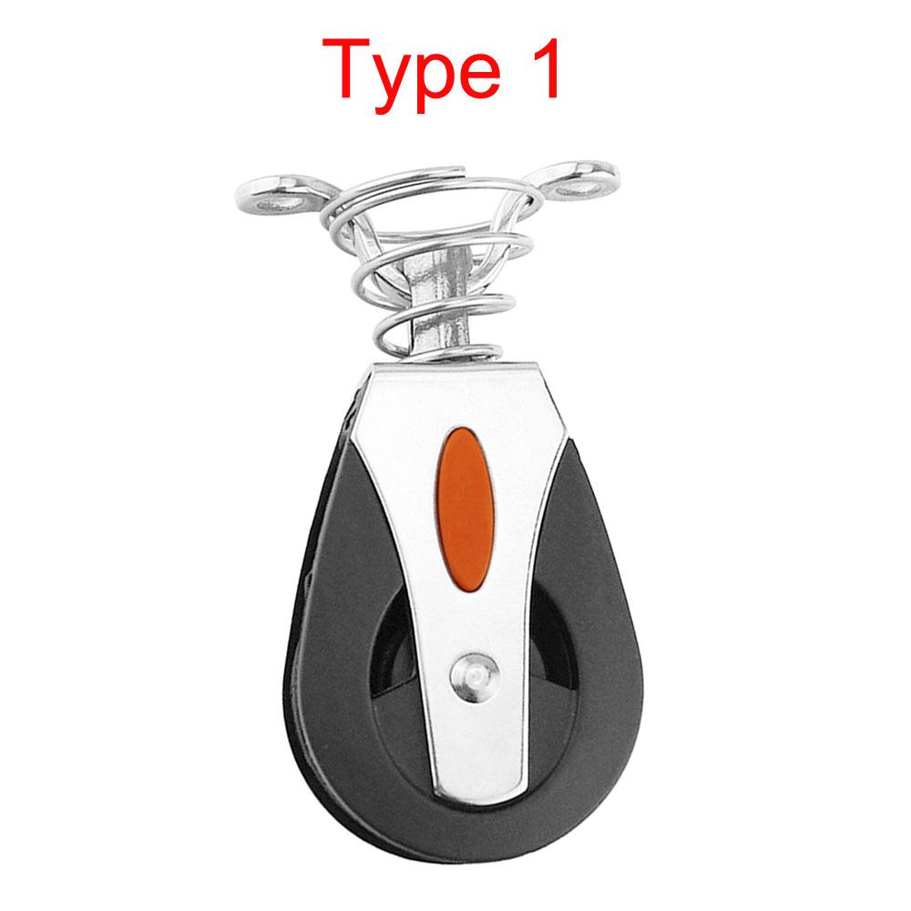 1500 Lbs Loading Gym Single Pulley Sailing Boat Kayak Pulley Block Single Wheel Swivel Lifting Rope Pulley Roller 7