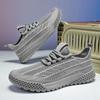 New Lightweight Soft-soled Men's Mesh Fly-woven Shoes Outdoor Summer Breathable Sports Shoes Student Comfortable Wear-resistant Casual Shoes