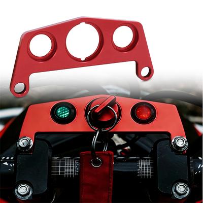 Aluminum Mount Plate for Honda TRX450R Pro Taper Handlebar Clamps Key Switch and Indicator Light Mount Red Black
