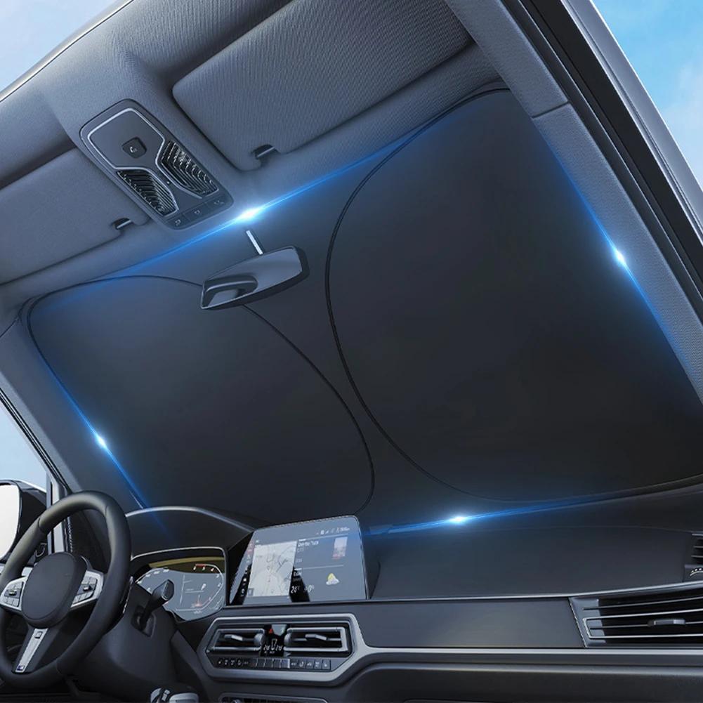 Солнцезащитный козырек на переднее окно автомобиля, козырек от солнца, козырек на лобовое стекло, складной авто УФ-защитный занавес, аксессуары для стайлинга