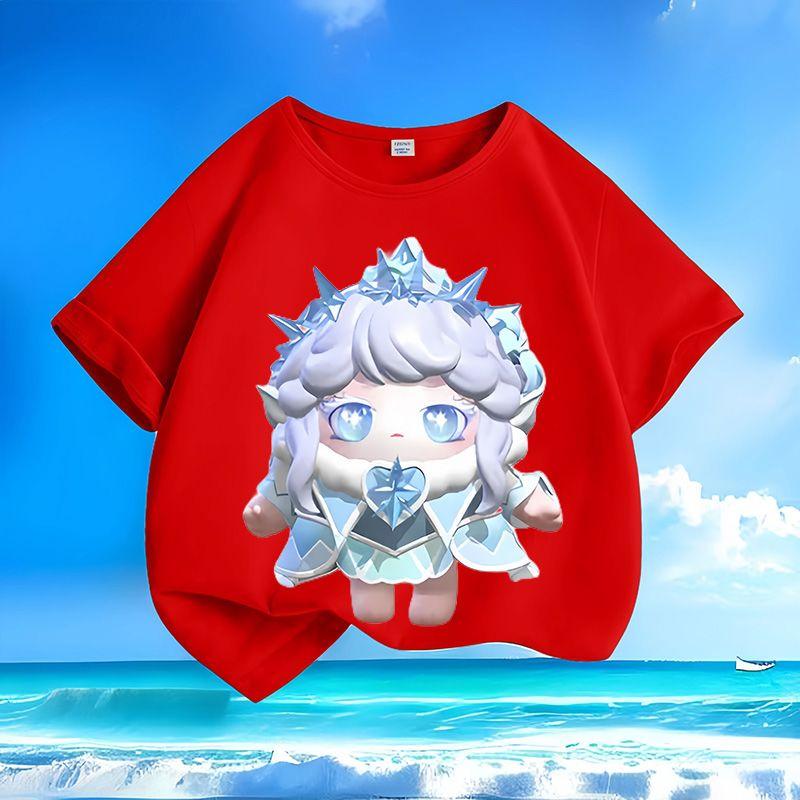 Детская футболка с принтом 'Яйцо' для вечеринки, Летняя свободная футболка для мальчиков и девочек