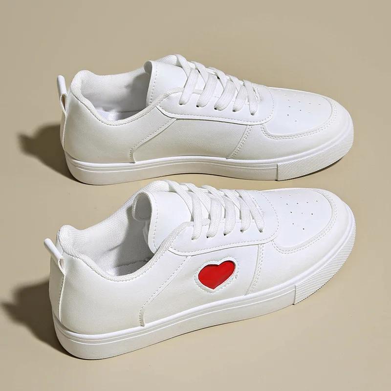 Летний Новый Стиль Дышащие Чисто Белые Спортивные Повседневные Туфли Корейская Версия Универсальные Студенческие Балетки Подошва из Микрофибры и Резины