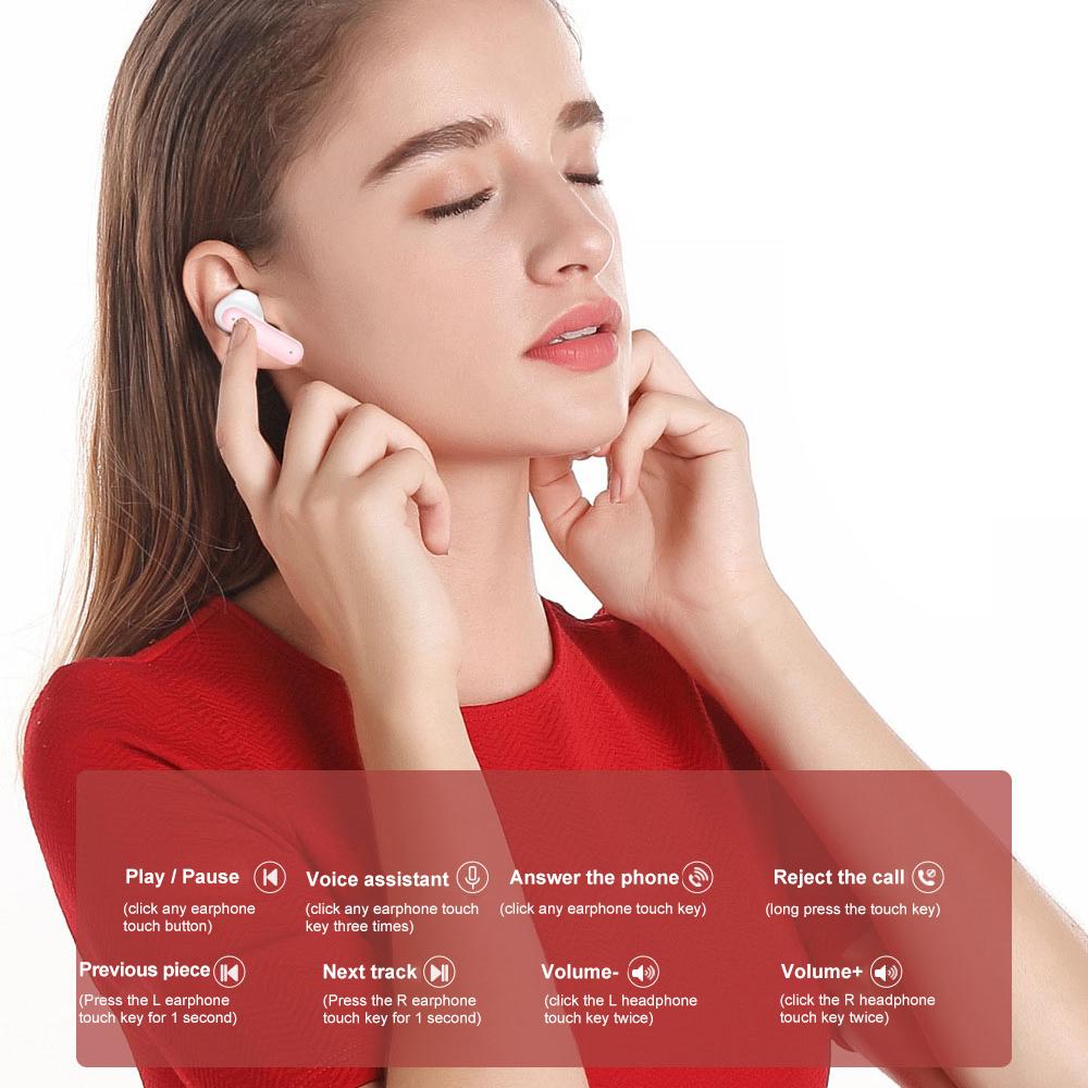 TWS Earphones Wireless Bluetooth 5.1 Sport Noise Reduction Headphones Touch Control 350mAH For iPhone 12 13 Pro Xiaomi Huawei