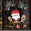 PVC Christmas Window Glass Stickers DIY Snowflake Wall Stickers Creative Santa Claus Decal  Window