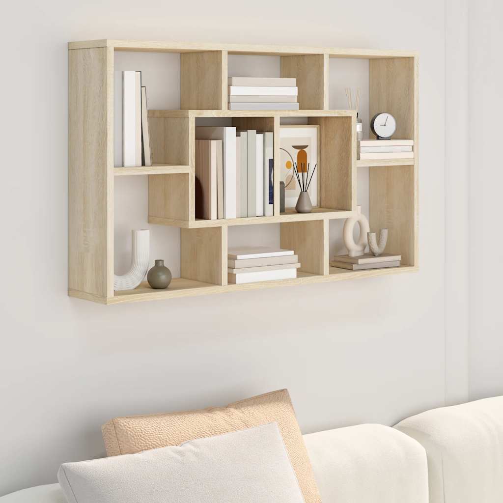 Wall Shelf Sonoma Oak 85 x 16 x 52.5 cm Particleboard