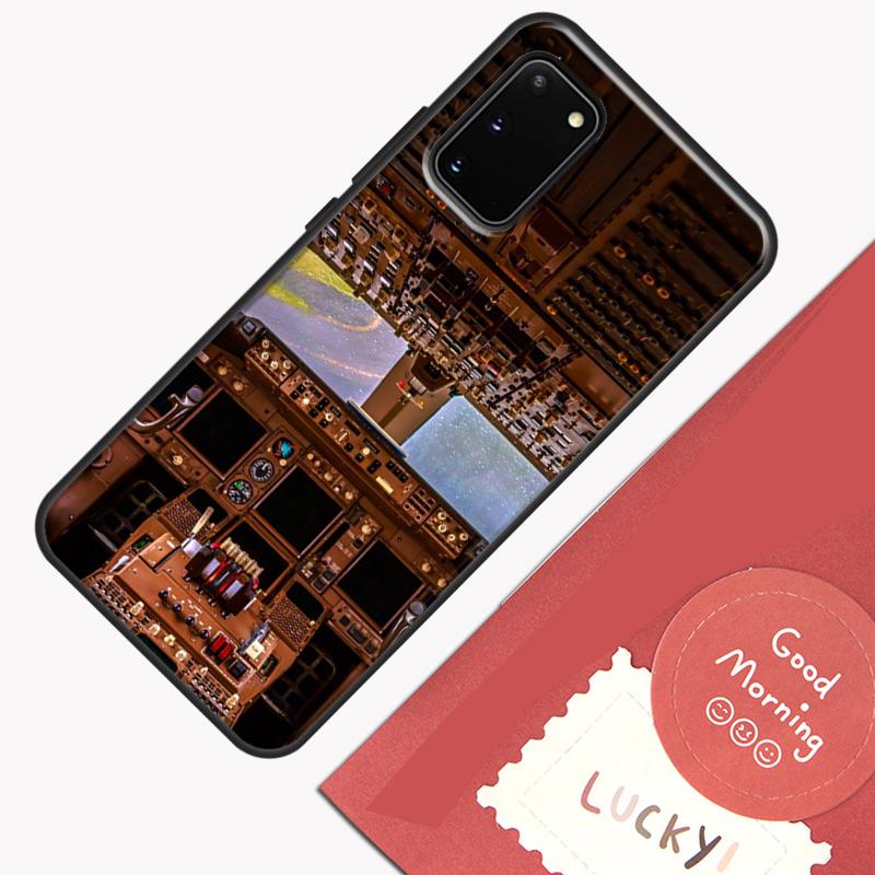 Aviation Aeroplane Pilot Cockpit Phone Case For Samsung Galaxy S26 S25 Ultra S20 S21 S22 S23 S24 S10 Plus S25 FE Cover Shell