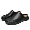 Fashion Fashion Casual Sandals Men Comfy Lazy Flats Versatile Slippers Hot Sale Half Shoes New for Men Genuine Leather Men Muller Shoes