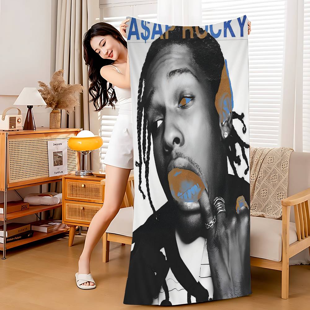 ASAP Rocky Рэп-певец Пляжное полотенце Мультяшное Милое Летнее Детское Большое Ванное Бассейн Пляжное полотенце Микрофибра Впитывающее Для плавания Путешествий