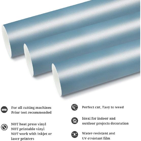 TECKWRAP Permanent Adhesive Vinyl 12" x 10ft, Matte Cobalt Blue