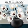 Abstract White Flowers In Black Flowerpot Canvas Painting Modern Nordic Plant Posters And Prints Wall Art Picture For Home Decor