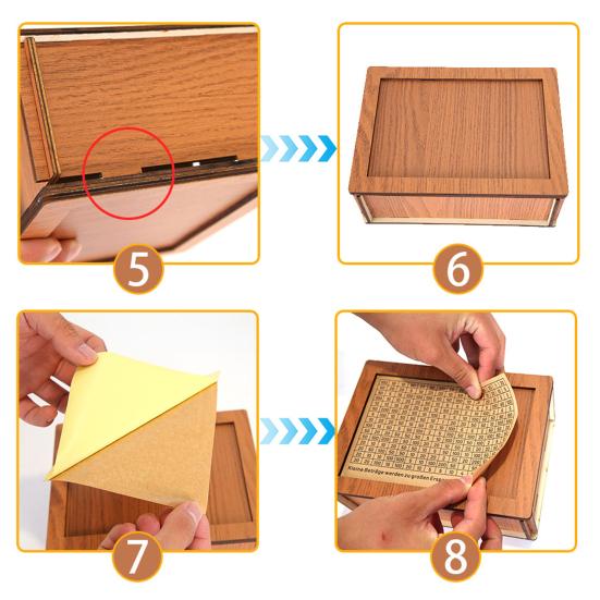 Деревянная копилка с 8 наклейками с целевыми числами евро доллары копилка для монет денежный контейнер для детей и взрослых накопительный кейс банка