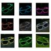 Flashing EL Wire Led Glasses CE Certified Luminous Party Decorative Lighting Classic Gift Bright LED Light Up Party SunGlasses