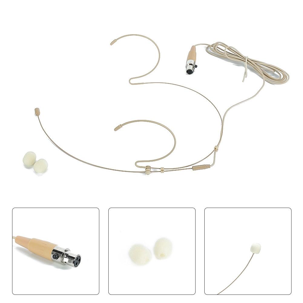 Headset Mic 1.2m Double Earhook For Shure Wireless