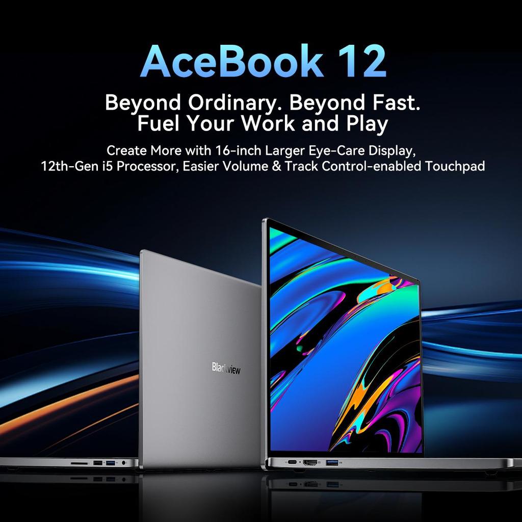 Blackview Ноутбук AceBook 12 16 дюймов 16 ГБ+512 ГБ Core™ 12th I5-12450H Windows 11 Pro Notebook