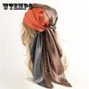 Neckerchief Shawl Wraps Print Silk Satin Scarf Square Women Muslim Hijab Elegant Headband  Bandana Design