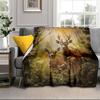 Deer With Floral Crown Blanket Flannel Blanket Throw Blanket Sofa Cover Blanket Soft Premium Blanket Picnic Blanket Tv Blanket Gifts