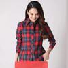 Женская рубашка приталенная ретро клетчатая рубашка большого размера повседневная свободная рубашка