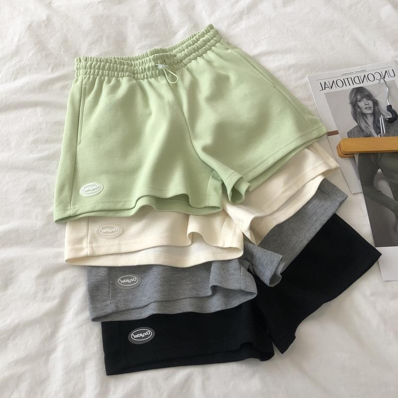 Летние дышащие универсальные свободные домашние шорты с широкими штанинами для студентов, спортивные шорты для женщин