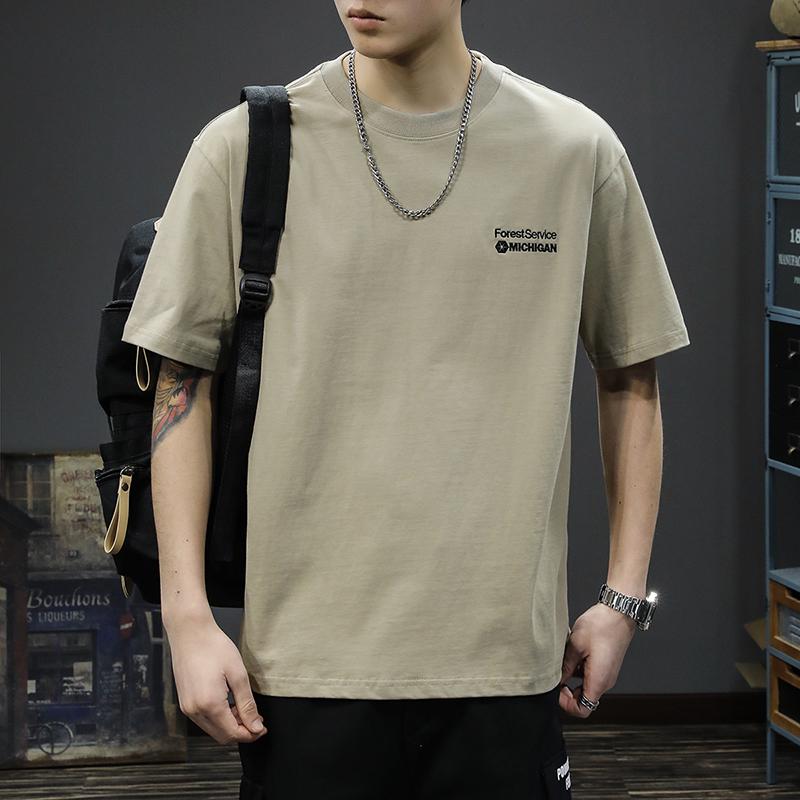 Men's Retro Cotton Loose Fit Short-Sleeve T-Shirt - Trendy Summer Casual Wear
