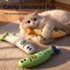 Игрушка для кошек с мятой Игрушка для кошек, чтобы развлечь кошек Рыбка из конопляной ткани Саморасслабляющая и развлекательная Мятная игрушка для кошек Маленькая реалистичная рыбка